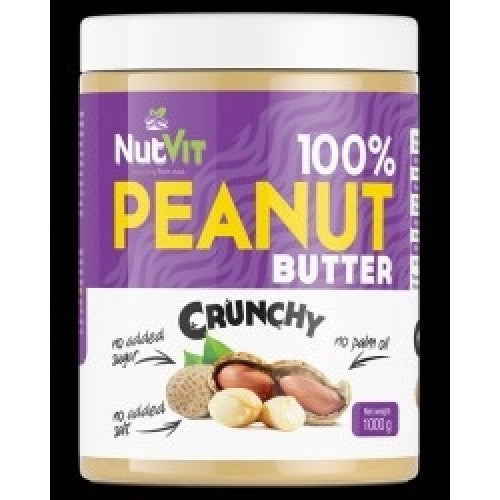 OstroVit 100% Peanut Butter Crunchy - 1000g - GAIN O'CLOCK