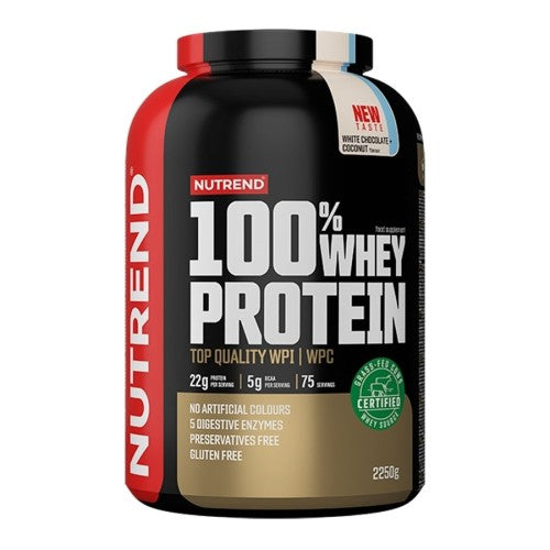 Nutrend 100% Whey Protein 2250 - Gluten Free - GAIN O'CLOCK