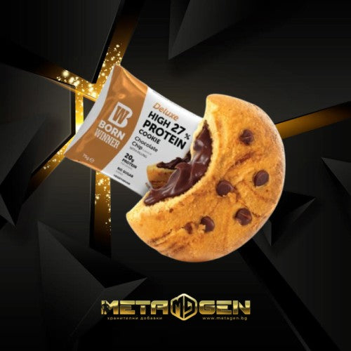 BORN WINNER Deluxe High 27% Protein Cookie Chocolate Chip 75 гр - GAIN O'CLOCK