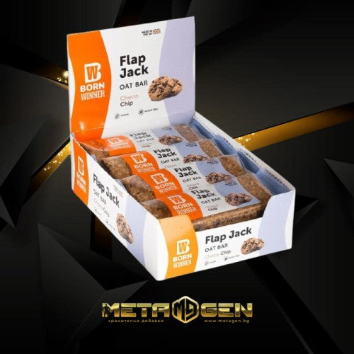 Born Winner Flap Jack Oat Bar Choco Chip 12x90гр - GAIN O'CLOCK