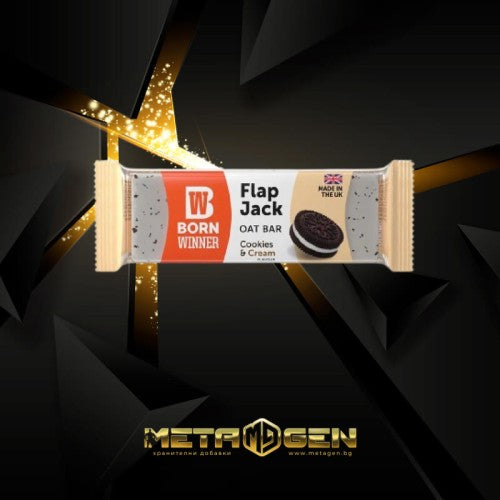 Born Winner Flap Jack Oat Bar Cookies and Cream 100 гр - GAIN O'CLOCK