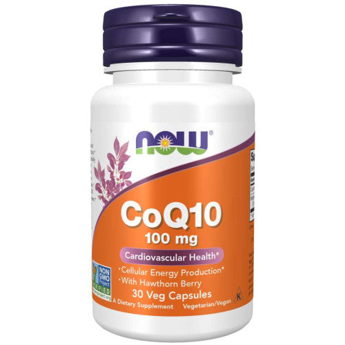 NOW CoQ10 with Hawthorn Berry 100mg. / 30 VCaps. - GAIN O'CLOCK