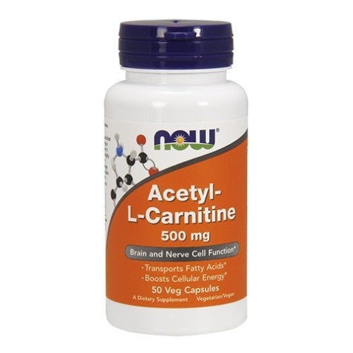 NOW Acetyl L-Carnitine 500 мг / 50 капсули - GAIN O'CLOCK