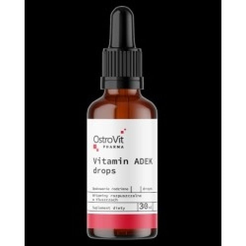 OstroVit ADEK Drops / Vitamin A + D + E + K / 30 ml - GAIN O'CLOCK