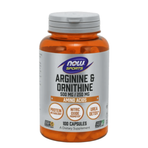 NOW Arginine and Ornithine (500мг/250мг) 100 капсули - GAIN O'CLOCK