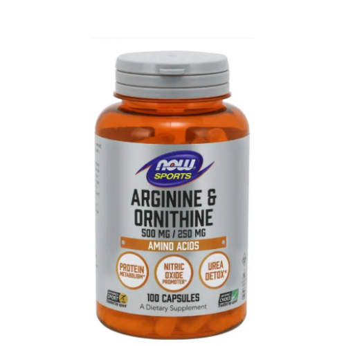 NOW Аrginine and ornithine 500/250 мг 100 капсули - GAIN O'CLOCK