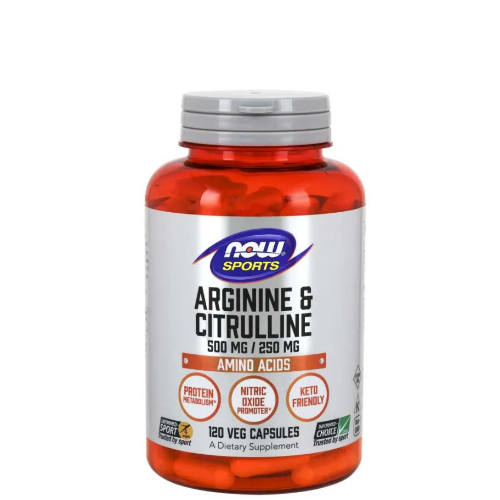 NOW Arginine 500 мг and citrulline 250 мг / 120 капсули - GAIN O'CLOCK