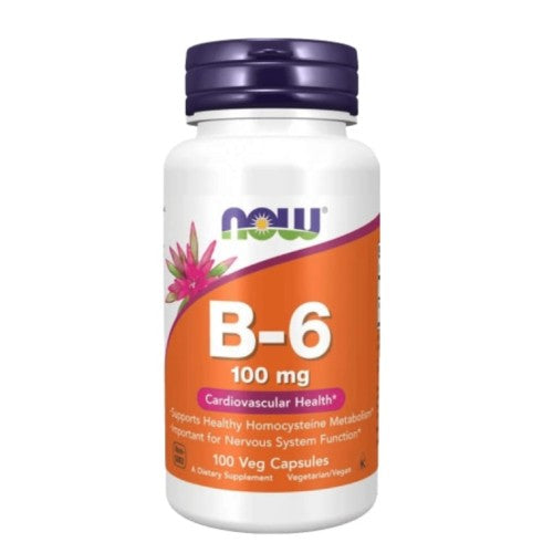 NOW VITAMIN B-6 (PYRIDOXINE) 50 МГ - 100 ТАБЛЕТКИ - GAIN O'CLOCK