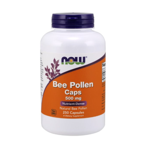 NOW - BEE POLLEN 500 MG - 250 CAPSULES - GAIN O'CLOCK