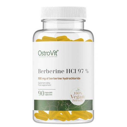 OstroVit Berberine HCl 500 mg | 97% Berberis Root Extract 90 капсули - GAIN O'CLOCK