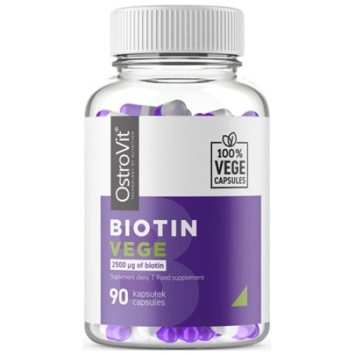 OstroVit Biotin 2500 мг / Vege 90 капсули - GAIN O'CLOCK