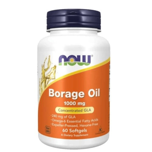 NOW Borage Oil (240 мг GLA) 60 гел капсули - GAIN O'CLOCK