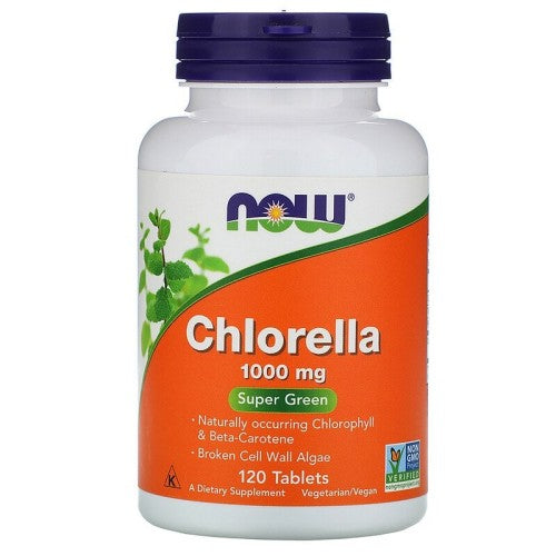 NOW Chlorella 1000mg. / 120 Tabs. - GAIN O'CLOCK