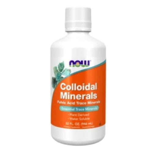 NOW Colloidal Minerals / Fulvic Acid Trace Minerals - Natural Flavor 946 мл - GAIN O'CLOCK