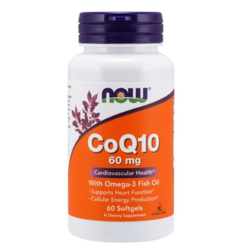 NOW CoQ10 60 mg + Omega 3 60 гел капсули - GAIN O'CLOCK