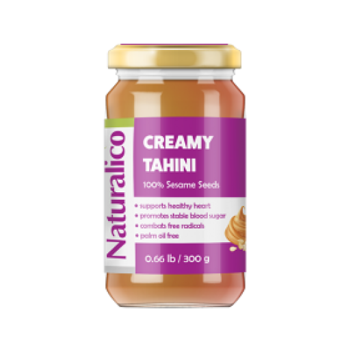 Naturalico Creamy Tahini 100% Whole Sesame 300 гр (Nатурален суамов тахан) - GAIN O'CLOCK