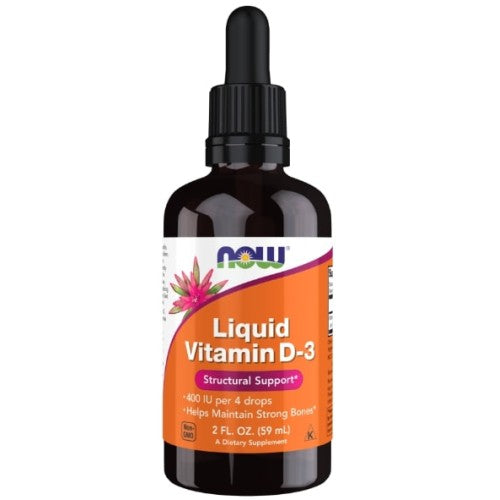 NOW Liquid Vitamin D-3 / 100 IU per drop 60 мл - GAIN O'CLOCK