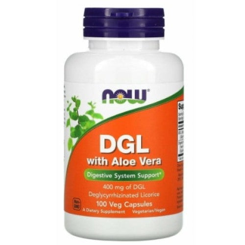 NOW DGL With Aloe Vera 100 капсули - GAIN O'CLOCK