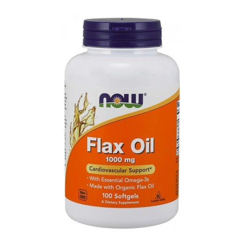 NOW Flax Oil 1000 мг 120 гел капсули - GAIN O'CLOCK