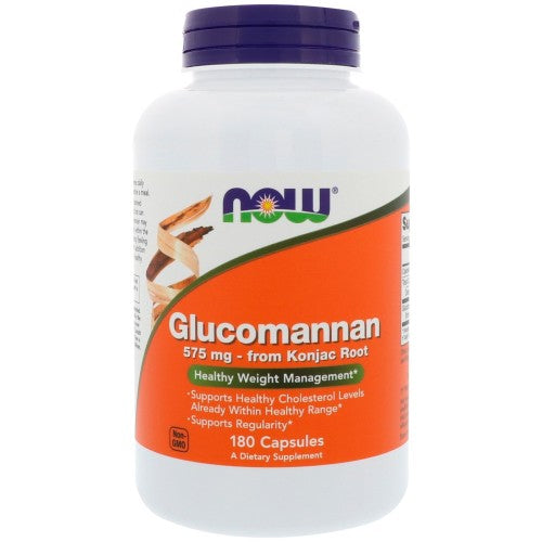 NOW Glucomannan 575 мг / 180 капсули - GAIN O'CLOCK