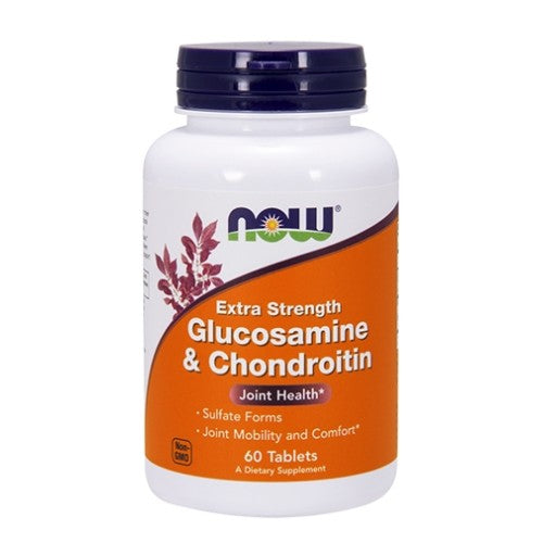 NOW Glucosamine and Chondroitin Sulfate Extra Strength - 60 tabs - GAIN O'CLOCK