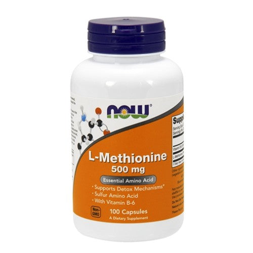 NOW L-Methionine 500 мг / 100 капсули - GAIN O'CLOCK