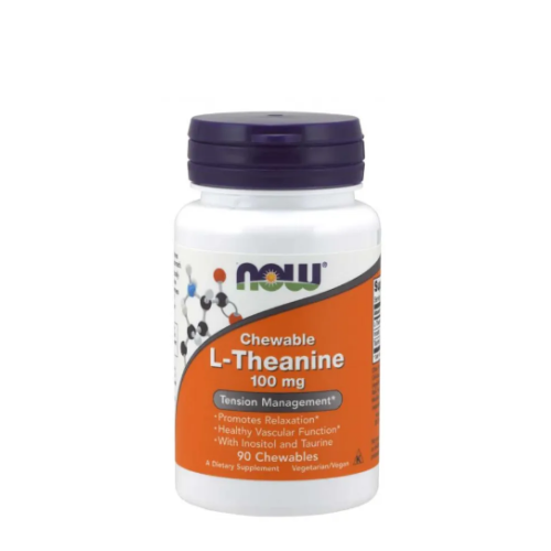 NOW L-Theanine 100 mg Plus - 90 дъвчащи таблетки - GAIN O'CLOCK