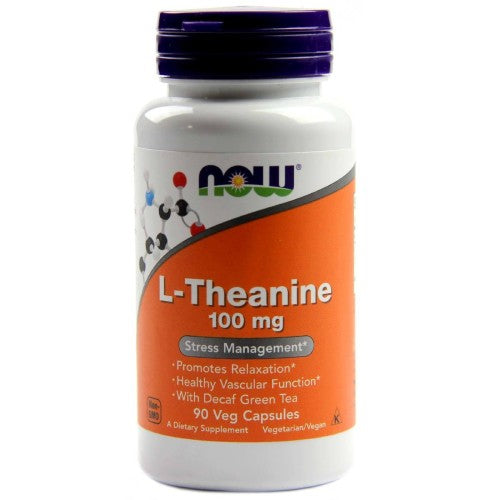 NOW L-Theanine 100mg. / 90 VCaps. - GAIN O'CLOCK