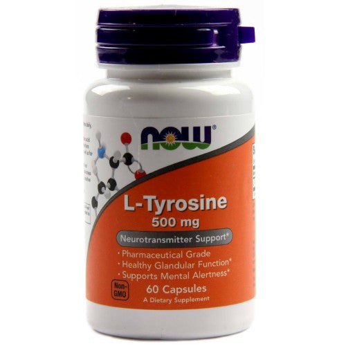 NOW L-Tyrosine 500 мг / 60 капсули - GAIN O'CLOCK