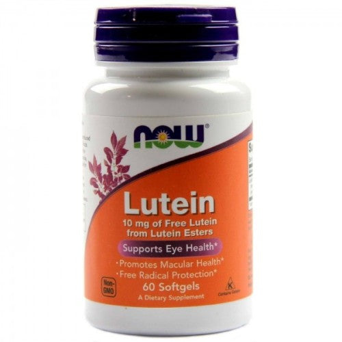 NOW Lutein Esters 10mg. / 60 Softgels - GAIN O'CLOCK