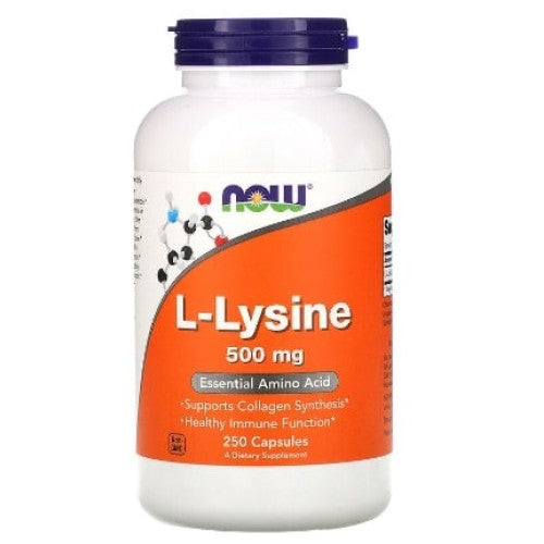 NOW Foods L-Lysine 500 мг / 250 капсули - GAIN O'CLOCK