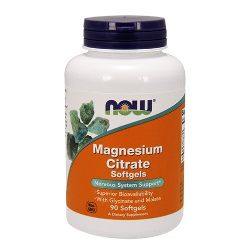 NOW Magnesium Citrate 134 мг / 90 гел капсули - GAIN O'CLOCK