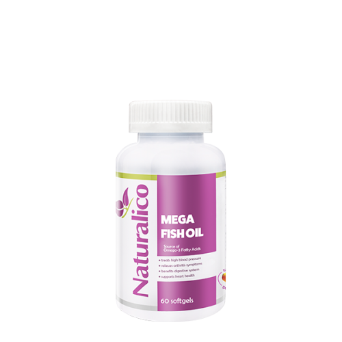 Naturalico Mega Fish Oil 1000 mg / 60 softgels - GAIN O'CLOCK