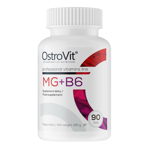 OstroVit Mg + B6 / Magnesium Citrate + B6 90 Таблетки / 30 Дози - GAIN O'CLOCK