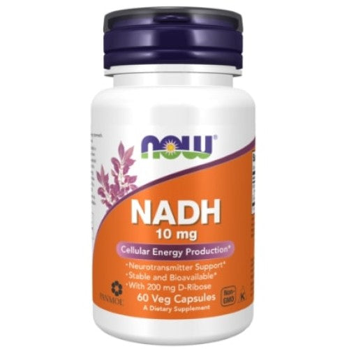 NOW NADH 10 мг + 200 мг Ribose 60 капсули - GAIN O'CLOCK