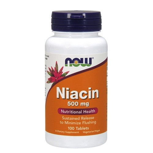 NOW Niacin 500 мг / 100 таблетки - GAIN O'CLOCK