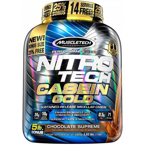 Muscletech Nitro Tech Casein Gold 2280 гр - GAIN O'CLOCK