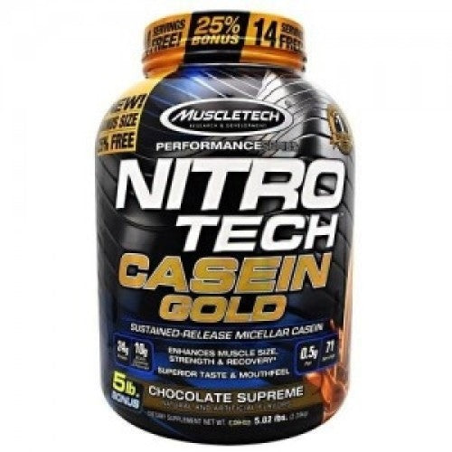 Muscletech Nitro Tech Casein Gold 5lb / 2270 гр - GAIN O'CLOCK