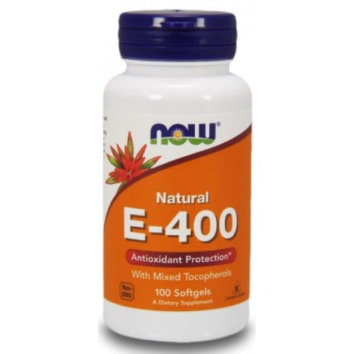 NOW Vitamin E-400 IU /Mixed Tocopherols/ 100 гел капсули - GAIN O'CLOCK