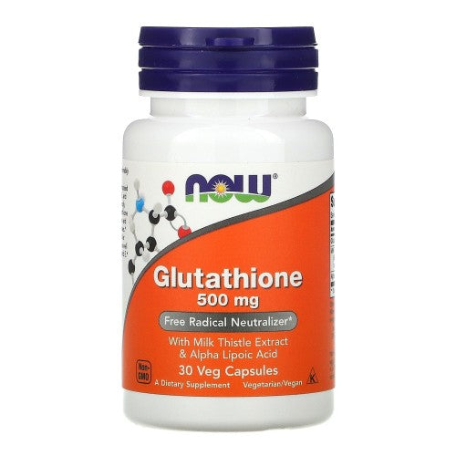 NOW Glutathione 500 мг / 30 капсули - GAIN O'CLOCK