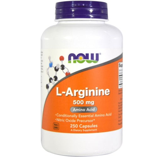 NOW L-Arginine 500mg. / 250 Caps. - GAIN O'CLOCK