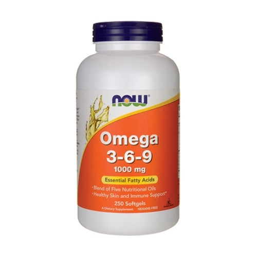 NOW Omega 3-6-9 / 1000 мг / 250 гел капсули - GAIN O'CLOCK