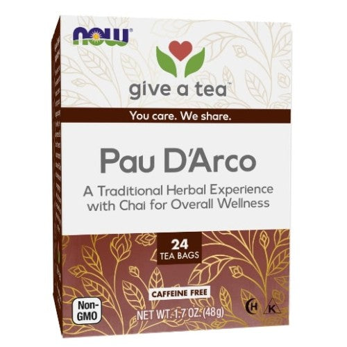 NOW Pau D'Arco Tea 24 Пакета - GAIN O'CLOCK