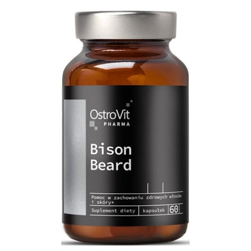 OstroVit PHARMA Bison Beard / Men's Beard Care / 60 капсули - GAIN O'CLOCK