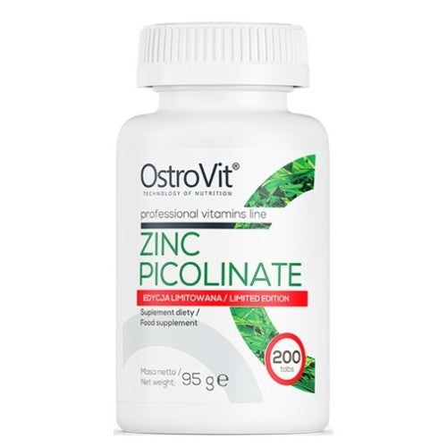 OstroVit PHARMA Zinc Picolinate 15 мг / Limited Edition / 200 таблетки - GAIN O'CLOCK