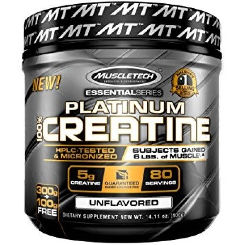 Muscletech Platinum 100% Creatine 400 грама / 80 дози - GAIN O'CLOCK