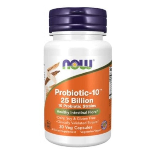 NOW Probiotic-10 25 Billion 30 капсули - GAIN O'CLOCK