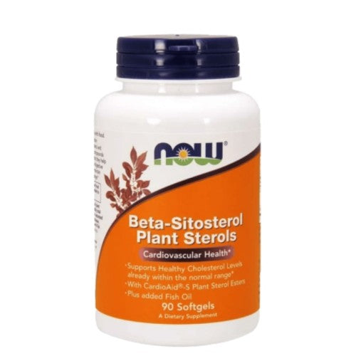 NOW Beta-Sitosterol Plant Sterols 90 гел капсули - GAIN O'CLOCK