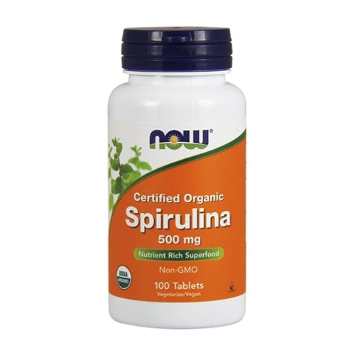 NOW Spirulina 500 мг / 100 таблетки - GAIN O'CLOCK