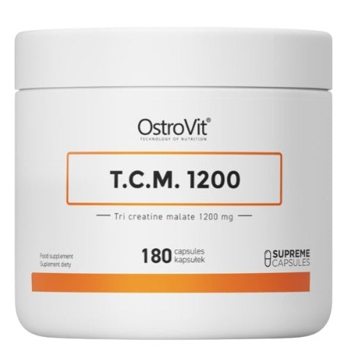 OstroVit Tri Creatine Malate / TCM 180 капсули / 1200 мг - GAIN O'CLOCK